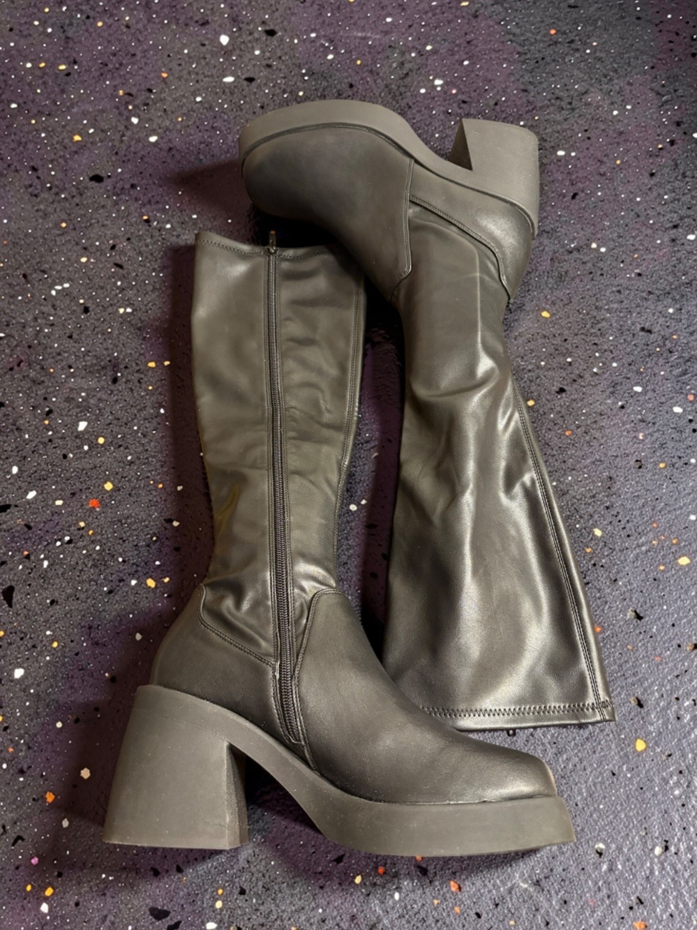 Steve Madden Black Berkleigh
Platform Block Heel Boots